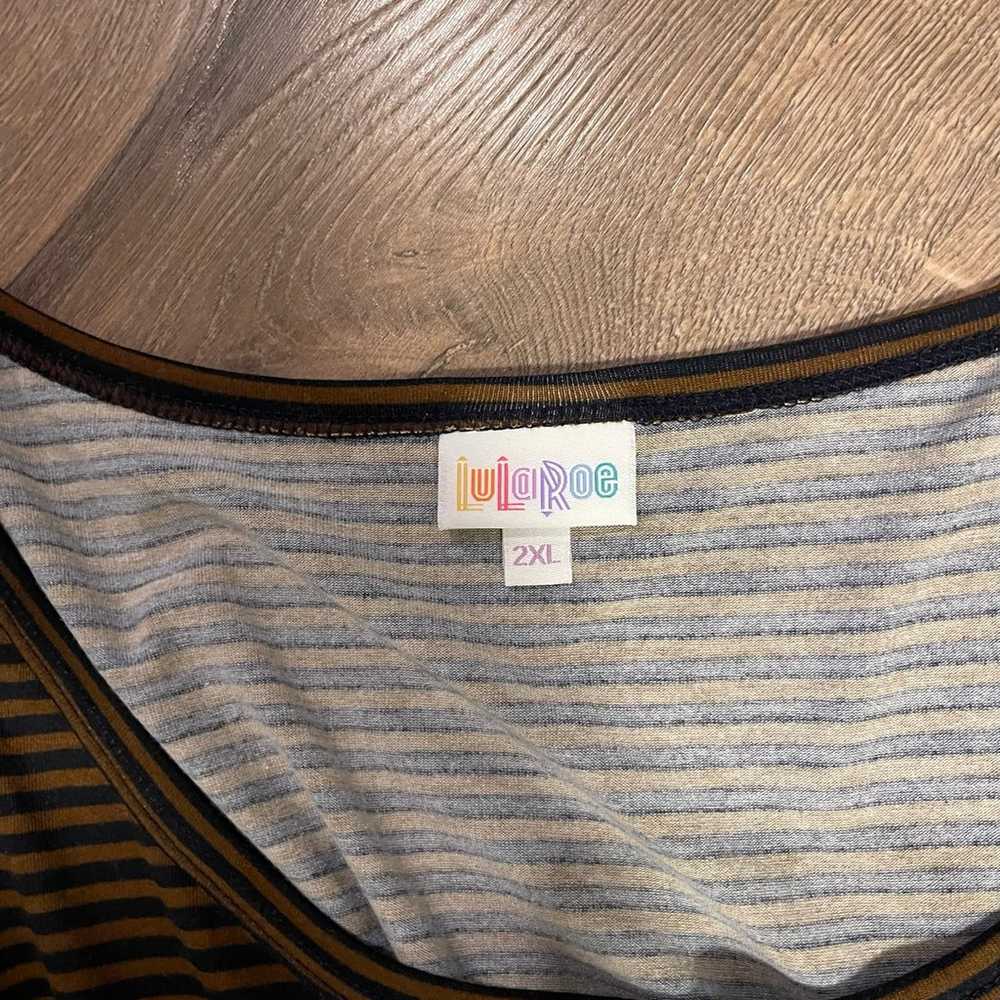 LuLaRoe striped dress,  size 2X - image 5