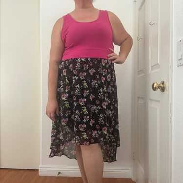 Torrid Floral Sleeveless High Low Dress - Plus Siz