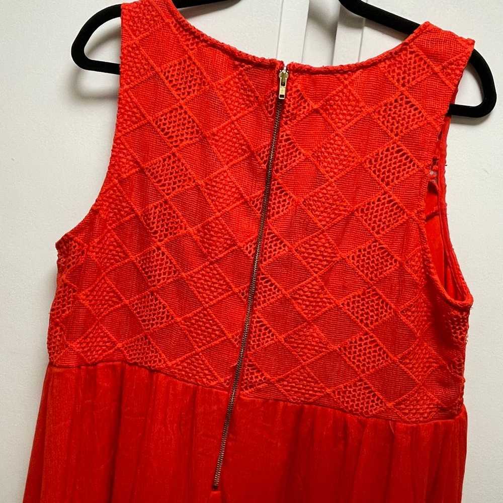 Torrid Gauze Crinkle Crochet Tie High Neck Tank D… - image 7