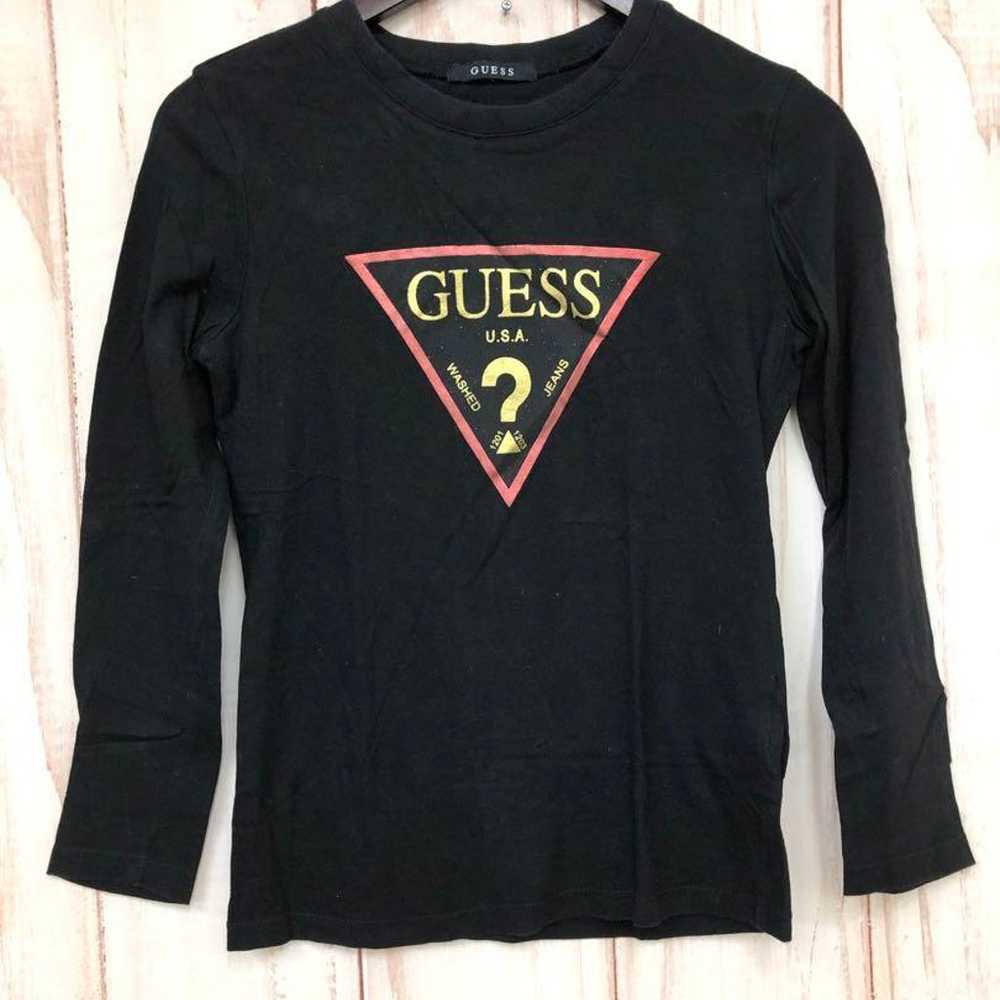 GUESS brand T-shirt Long T Brand Street style Wom… - image 2