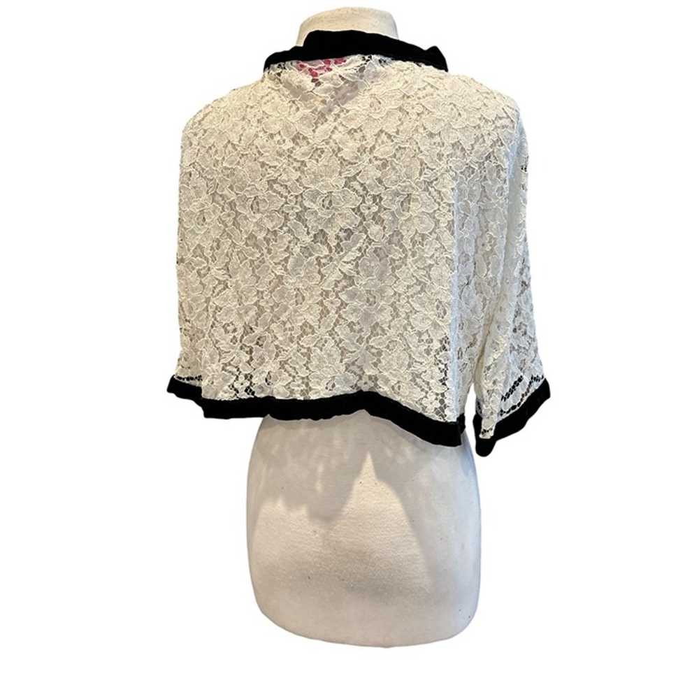 Vintage Marrika Nakk Lace Bolero Shrug Jacket Bla… - image 3