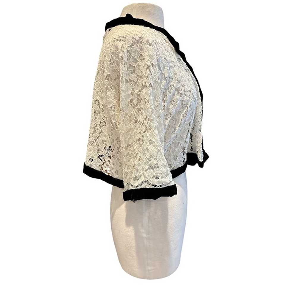 Vintage Marrika Nakk Lace Bolero Shrug Jacket Bla… - image 4