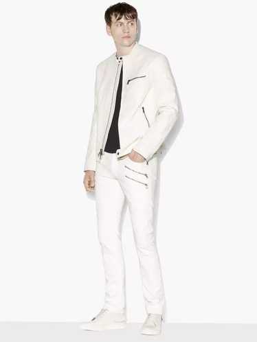 John Varvatos Off White Moto Jacket.