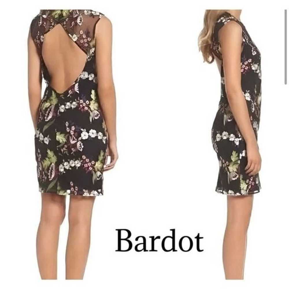 Bardot Jade Lace Black Sleeveless Mini Dress Flor… - image 2