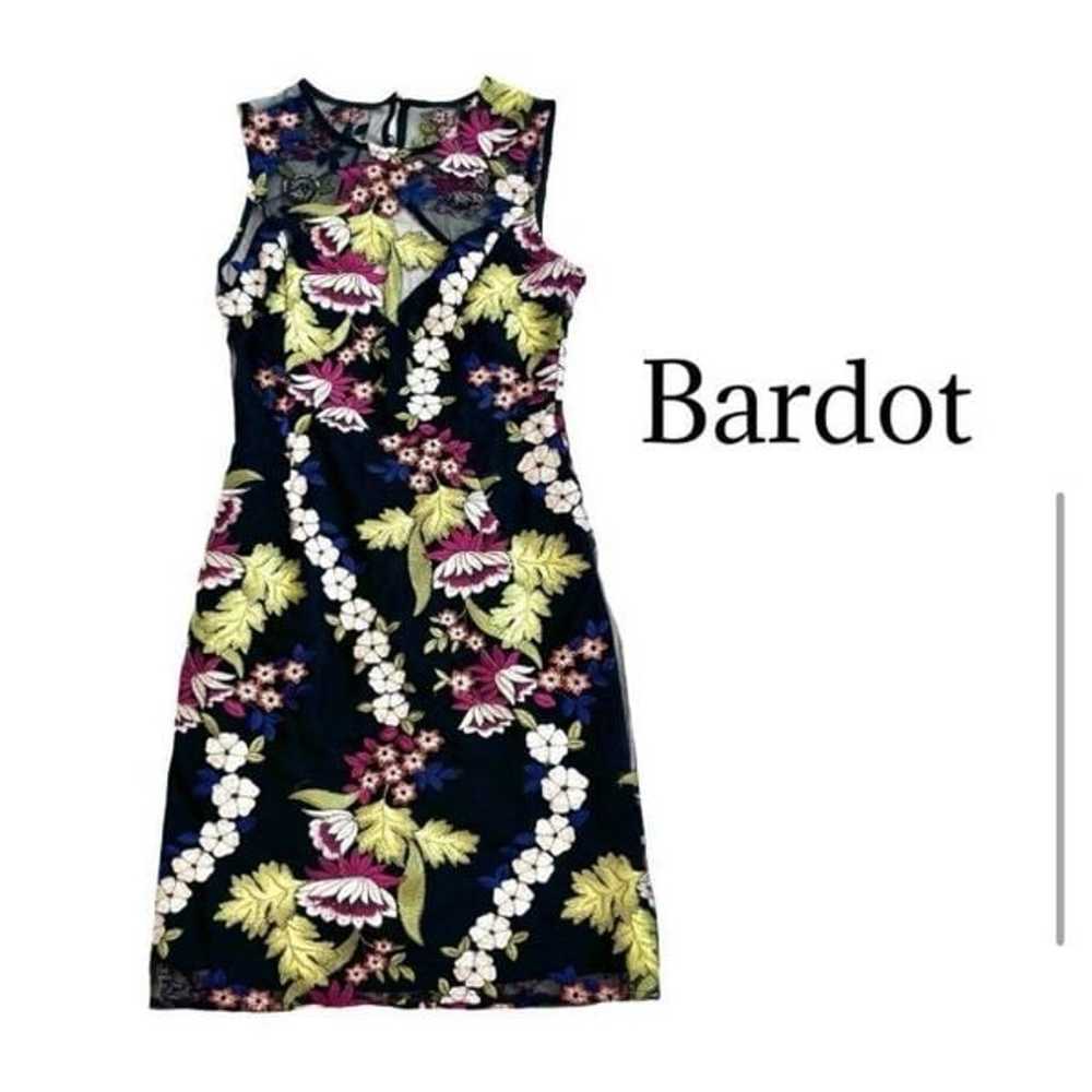 Bardot Jade Lace Black Sleeveless Mini Dress Flor… - image 3