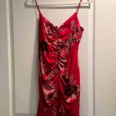 Guess red floral dress NWOT size 4