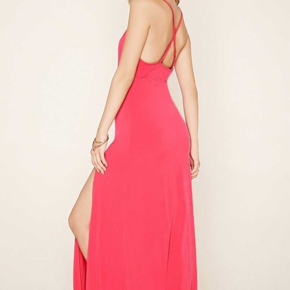 Pink Slit Slip Maxi Dress - image 7