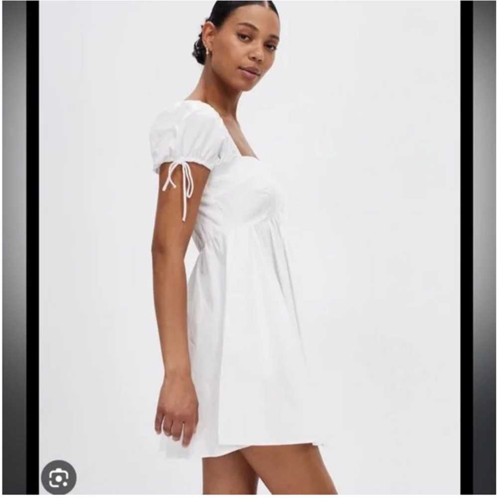 A&F white puff-sleeve babydoll dress - image 2