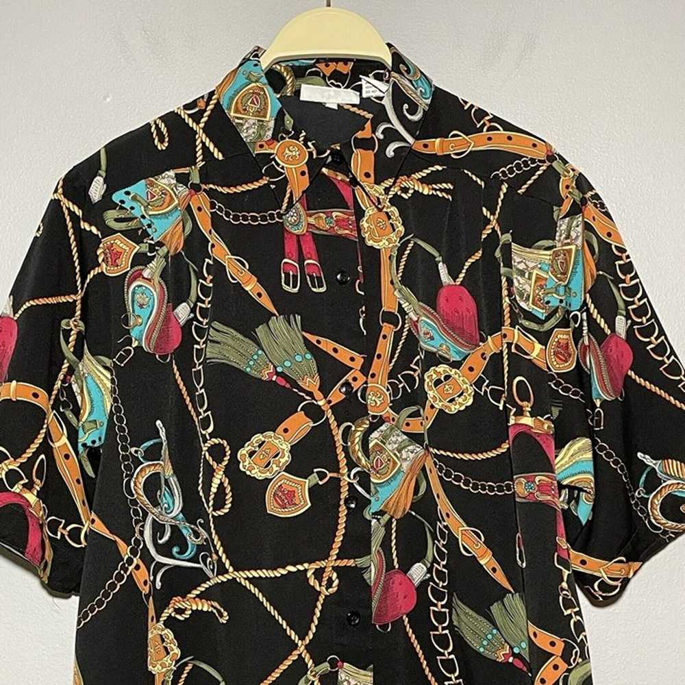 Vintage Alfred Dunner Blouse Shirt Women Size 14 … - image 3