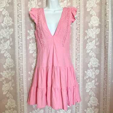 Double Crazy Pink Ruffle Dress