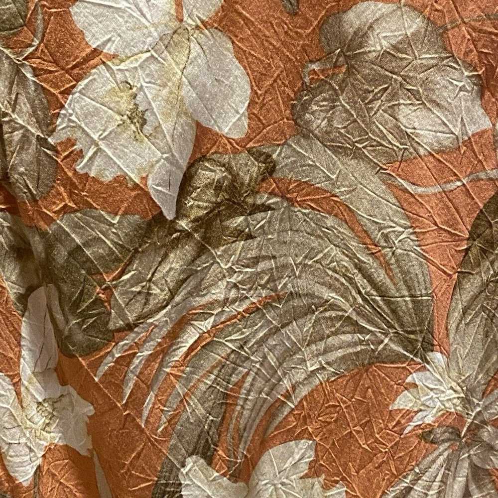 VNTG Tori Richard Honolulu Floral Palm Ladies Ray… - image 4