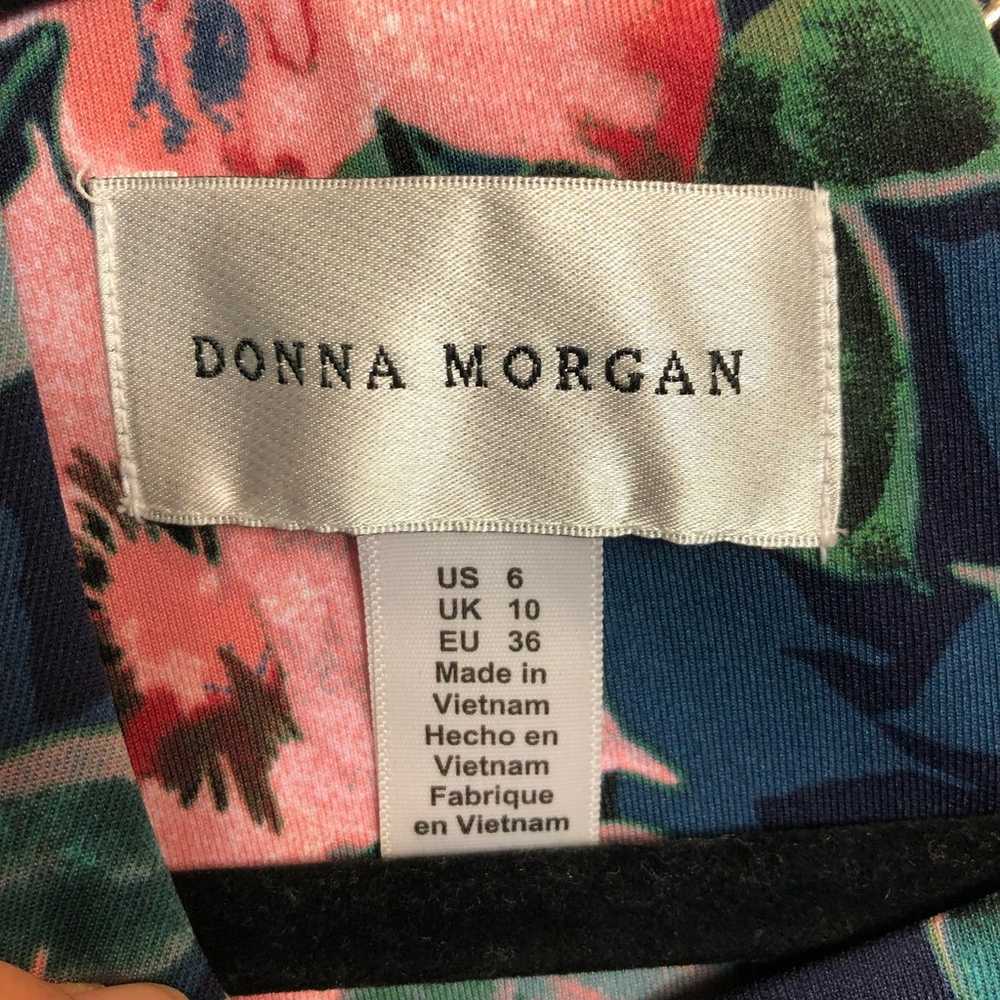 Donna Morgan Blue Floral Sleeveless Dress - image 4