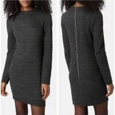 Topshop knit long sleeve dress with zipper size 4 