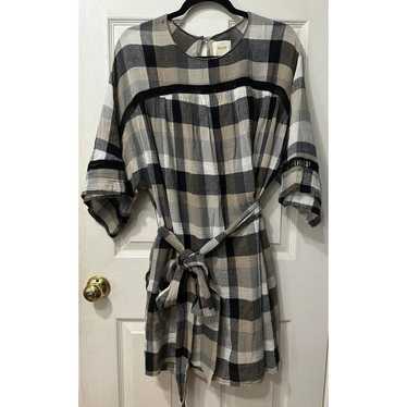 Anthropologie Maeve Plaid Kimono Tunic Dress Small