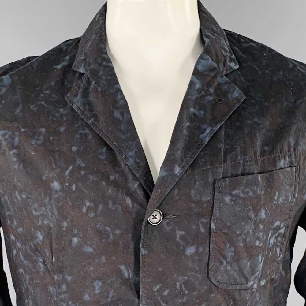 Engineered Garments Black Blue Marbled Cotton Cho… - image 2