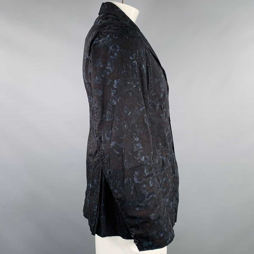 Engineered Garments Black Blue Marbled Cotton Cho… - image 3