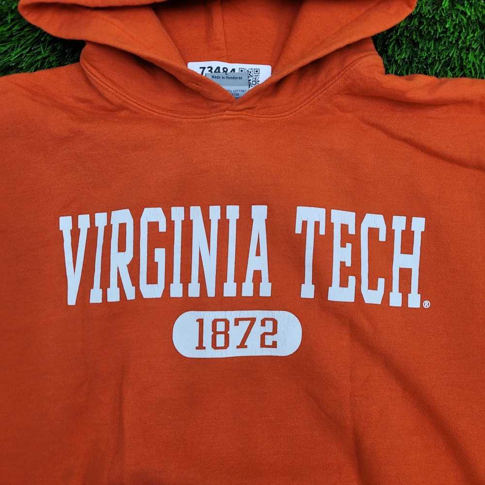 Vintage Vintage Virginia-Tech Hoodie Large 23x25 … - image 10