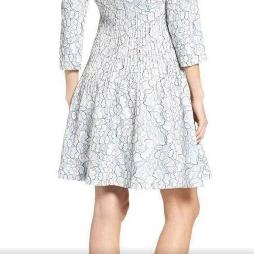 Eliza J Lace Dress Light Blue Floral Fit & Flare … - image 2