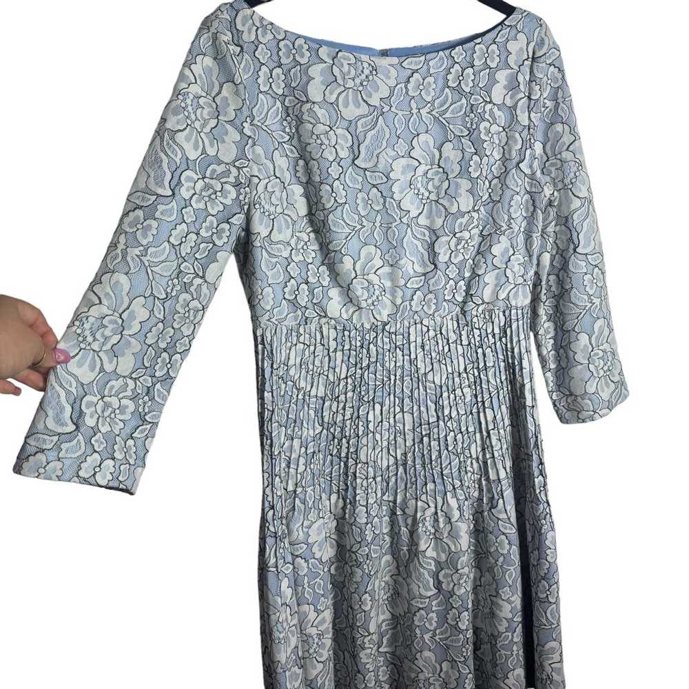 Eliza J Lace Dress Light Blue Floral Fit & Flare … - image 3