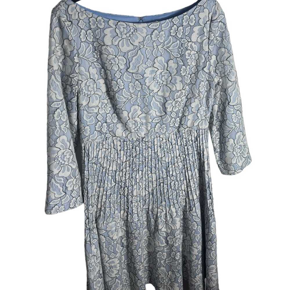 Eliza J Lace Dress Light Blue Floral Fit & Flare … - image 5