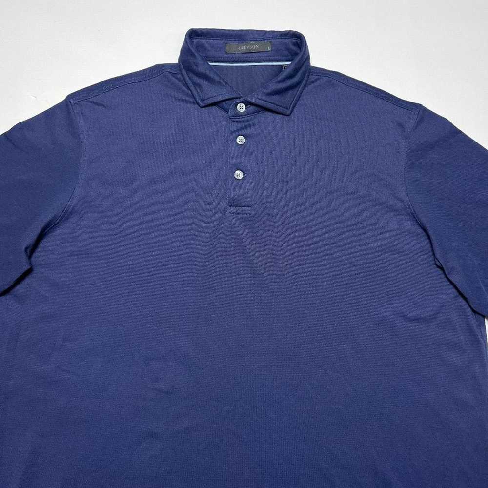 Other Greyson Omaha Golf Polo Men L Navy Blue Sho… - image 6