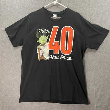 Star Wars Star Wars Black Yoda Shirt Adult Size XL