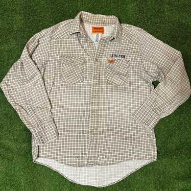 Wrangler Wrangler Flame Resistant Beige Plaid Flan