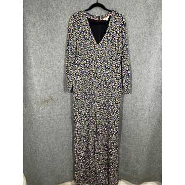 Boden Jumpsuit Women 14 Alexandra Ponte Floral Bl… - image 1