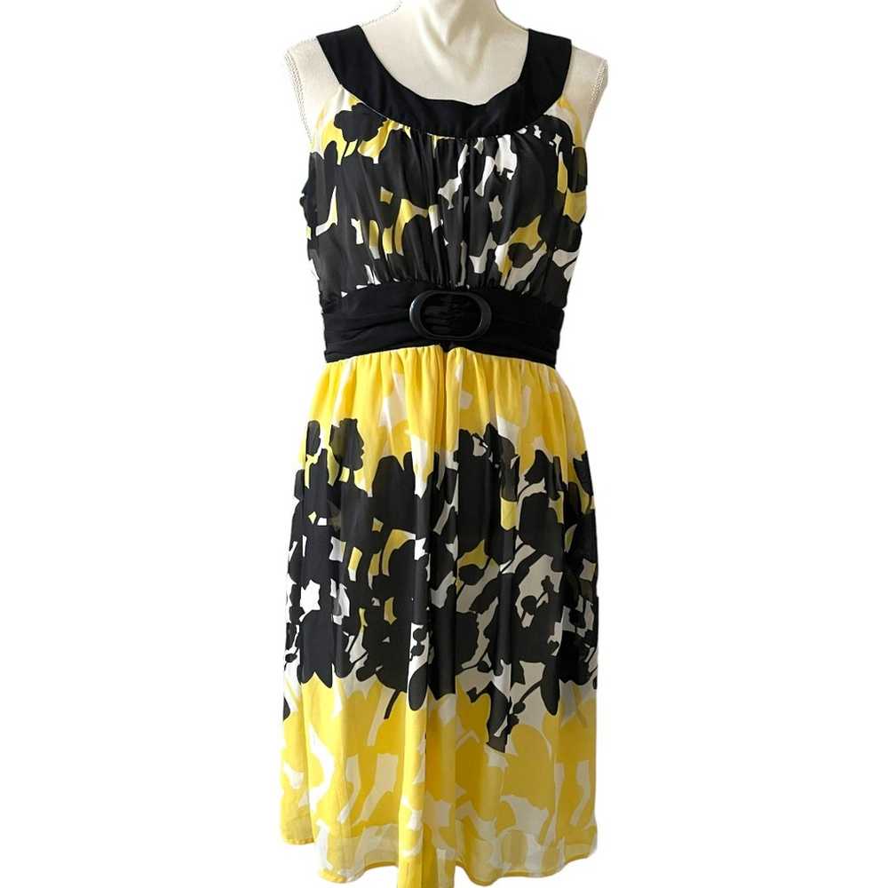 Elegant Jonathan Martin Yellow and Black Floral D… - image 1