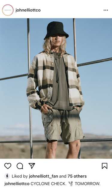 John Elliott Brushed Flannel Hemi Oversized Shirt 