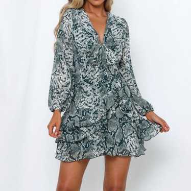 Dress mini animal print snake green - image 1