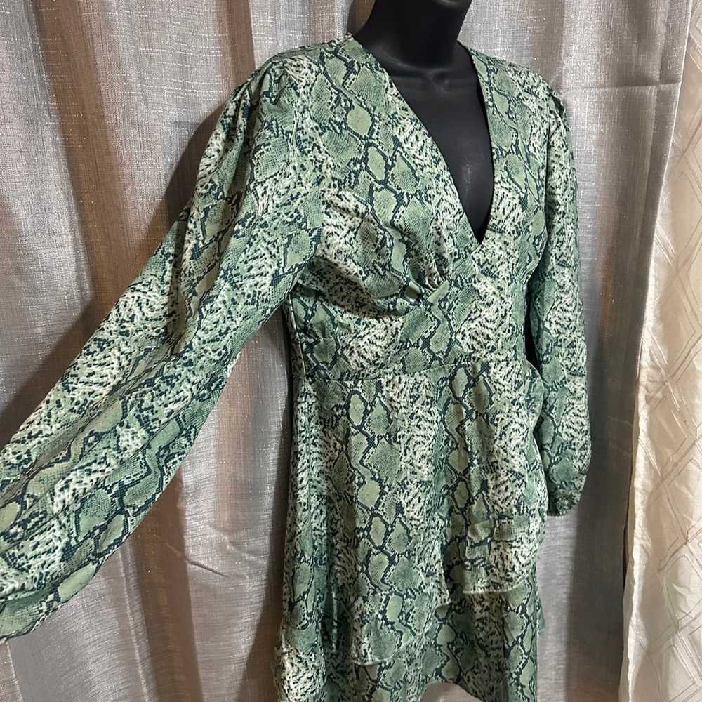 Dress mini animal print snake green - image 3