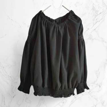 【GU/GU】Back Ribbon Off-Shoulder Smock Blouse M Ga… - image 1