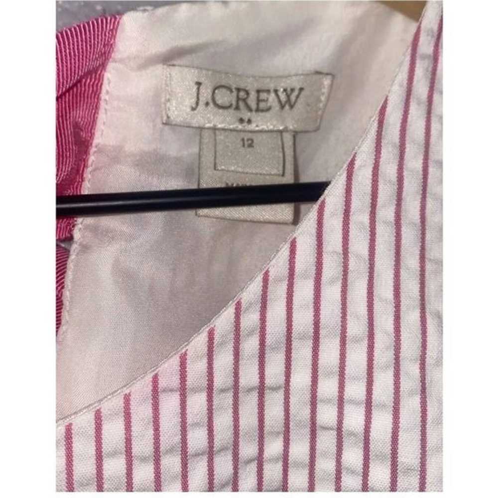 J. CREW Striped Pink and White Seersucker Back Bo… - image 7