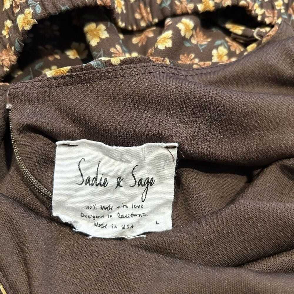 Sadie And Sage Brown Floral Patterned Dress Size … - image 4