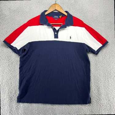 Ralph Lauren Red White and Blue Colorblock Polo Sh