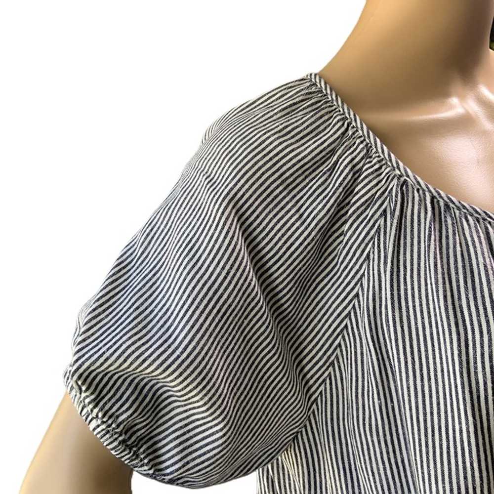 Old Navy Blue Striped Short Sleeve Button Down Co… - image 5