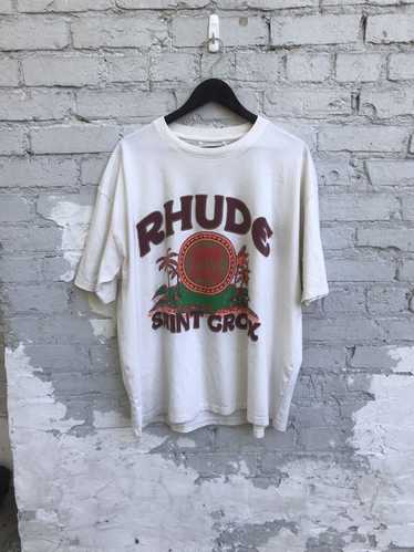 Rhude RHUDE ST CROIX CREAM T-SHIRT SZ XL