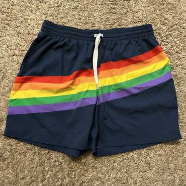 Chubbies × Streetwear Rainbow Striped Mesh Lined … - image 1