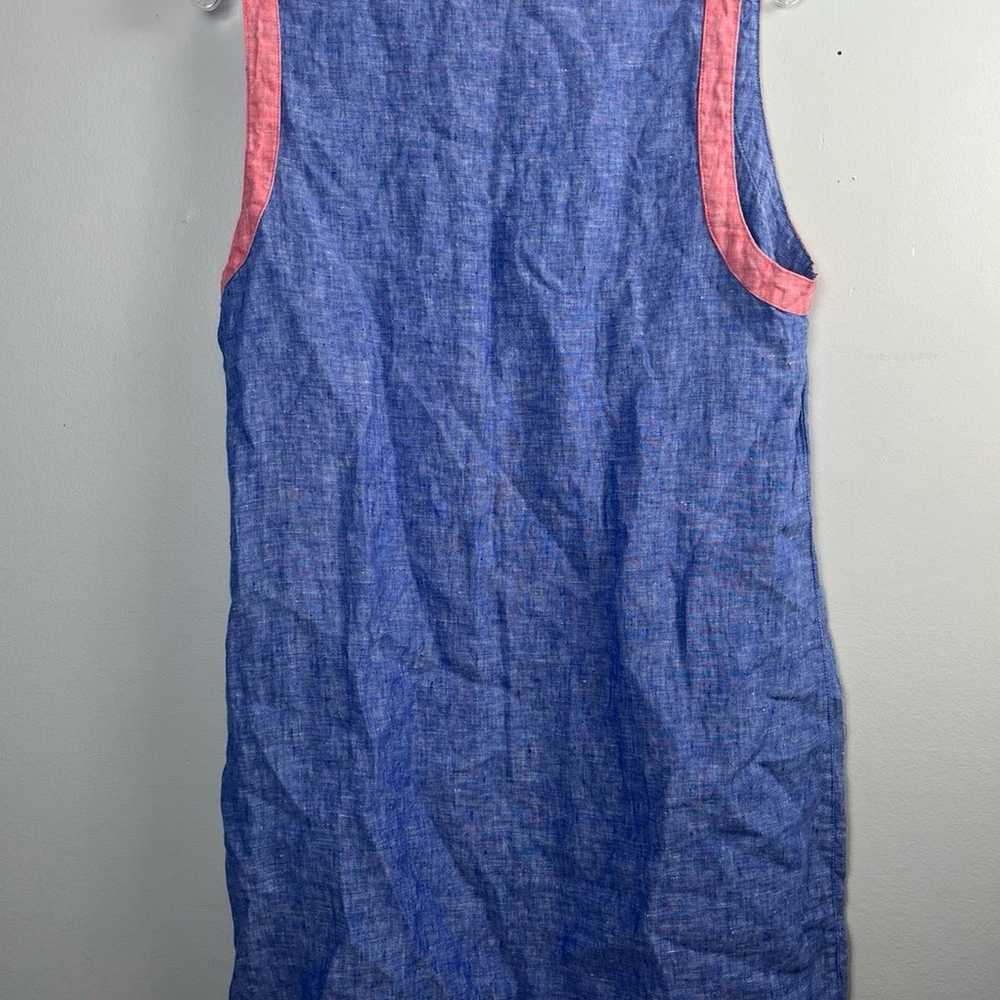 Sigrid Olsen 100% Linen Sleeveless Mini Shift Dre… - image 3