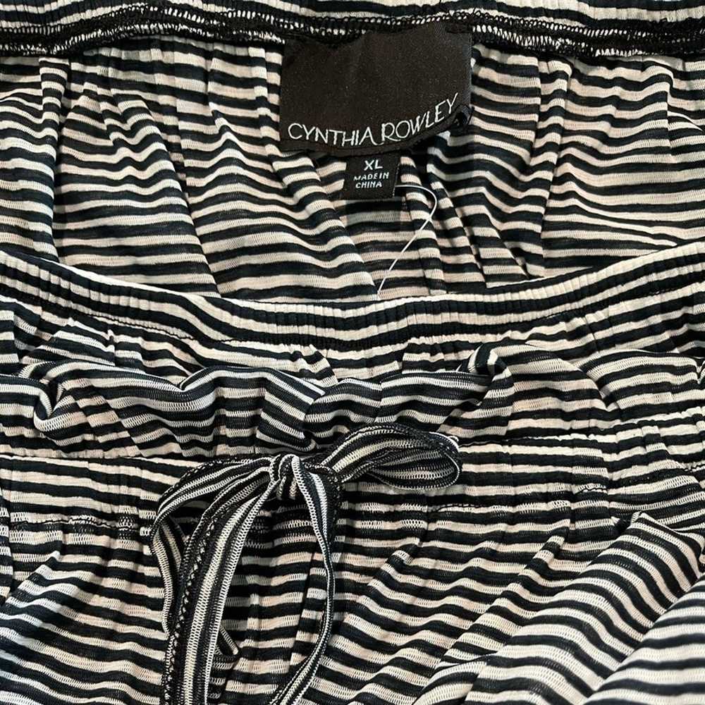 New ~ CYNTHIA ROWLEY ~ Striped Strapless Blouson … - image 4