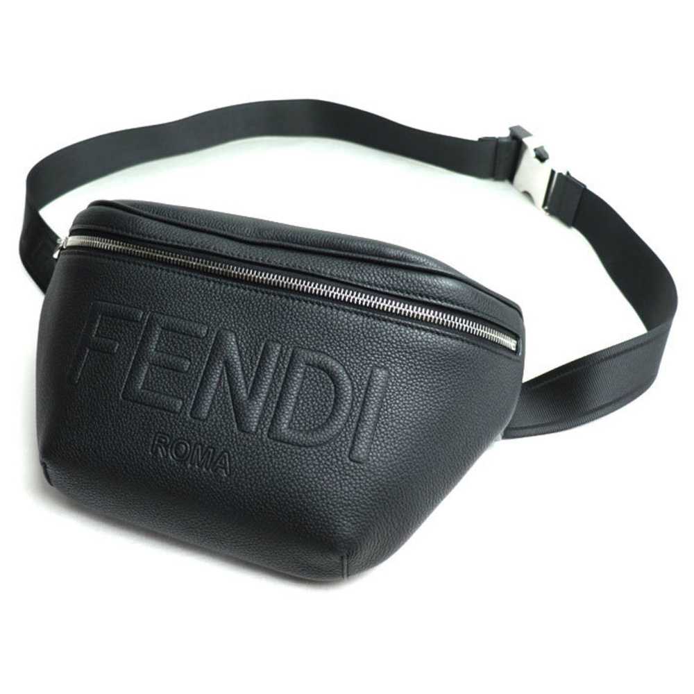 Fendi FENDI Shadow Diagonal Belt Bag Waist Black … - image 1