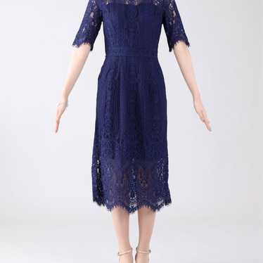 BLUEEAST Lace One-Piece Dress Navy Large Size - image 1