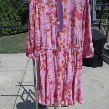 NWOT ANN TAYLOR LOFT CUTE PINK FLORAL DRESS XL