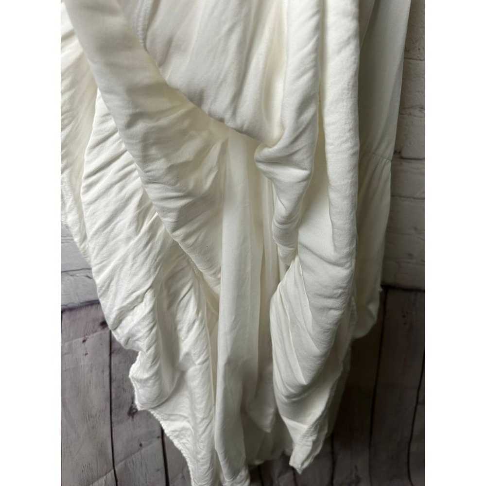 Logene Elegant White Textured Maxi Dress Sleevele… - image 5