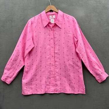 Quacker Factory Women’s Large Top Button Up Shirt… - image 1