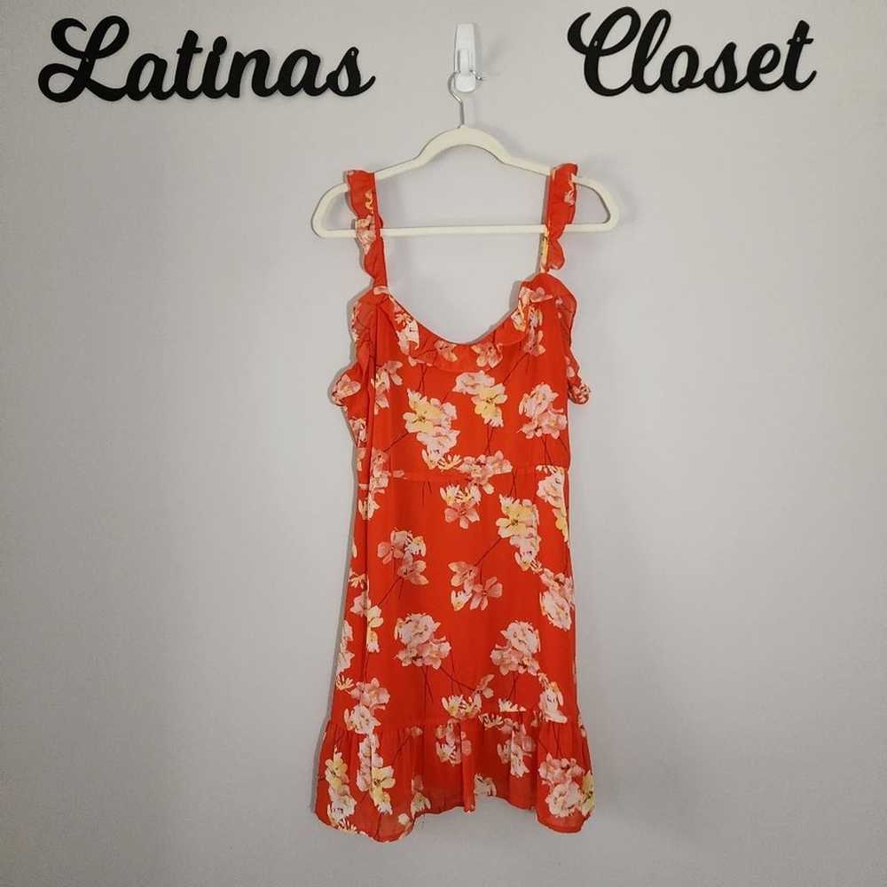 Lulu's Flower Factor Red Floral Print Ruffle Mini… - image 3