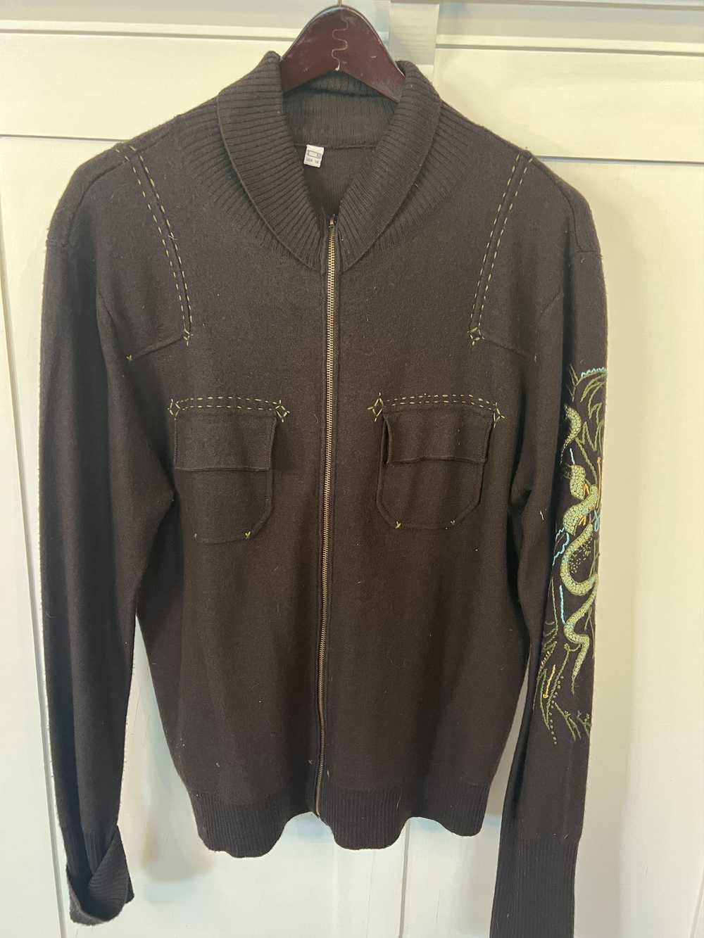 Roberto Cavalli Roberto Cavalli Class wool zip up… - image 1