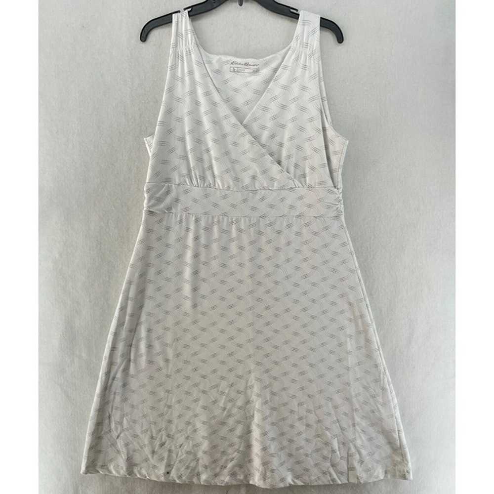 Eddie Bauer Dress Women's XL Travex White Sleevel… - image 1