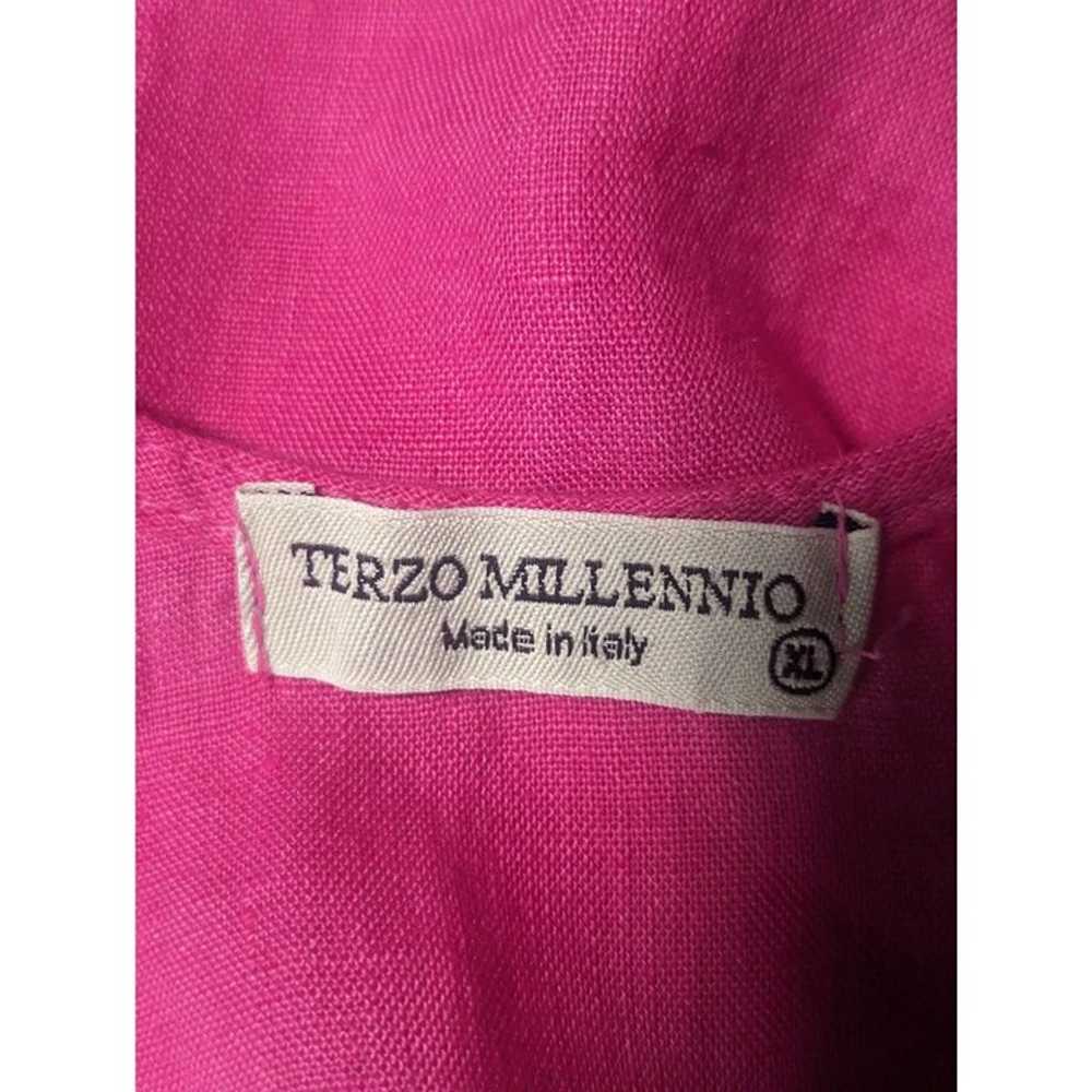 Terzo Millennio 100% Linen Shift Summer Dress Tie… - image 7